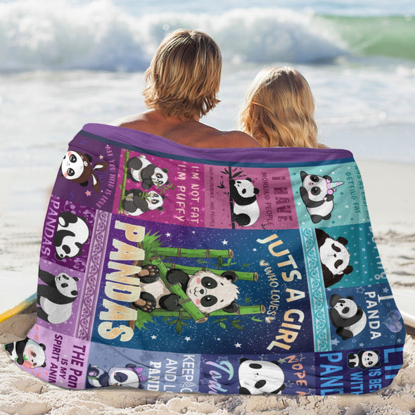 Panda Pattern Blanket Fleece Throw Blanket Super Soft Warm Gifts for Baby Girls Boys Kids Mom Grandma Room Decor
