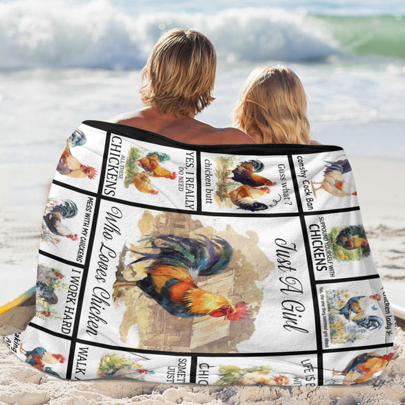 Chicken Pattern Blanket Fleece Throw Blanket Super Soft Warm Gifts for Baby Girls Boys Kids Mom Grandma Room Decor