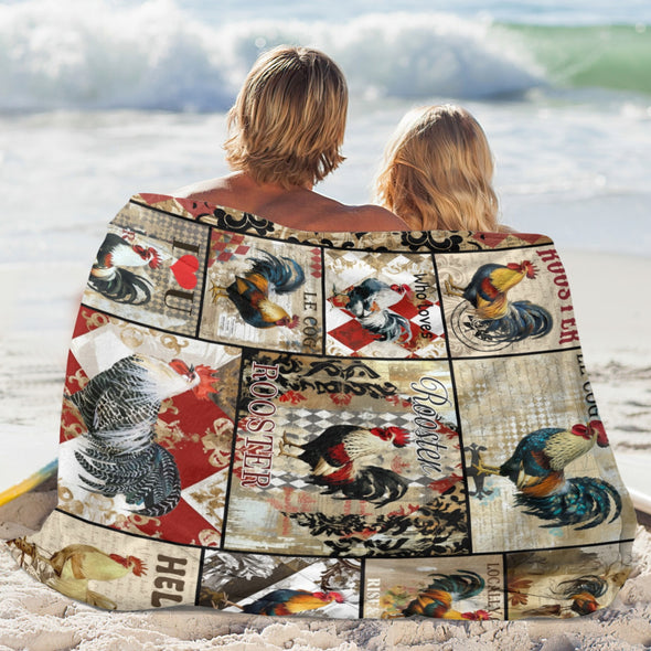 Chicken Pattern Blanket Fleece Throw Blanket Super Soft Warm Gifts for Baby Girls Boys Kids Mom Grandma Room Decor