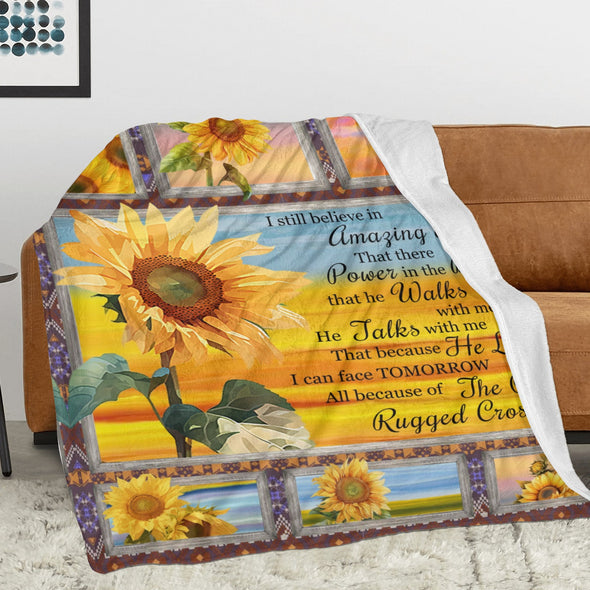 Sunflower Blanket Fleece Throw Blanket Super Soft Warm Gifts for Baby Girls Boys Kids Mom Grandma Room Decor