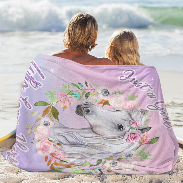 Horse Blanket Gift for Women Girl Who Loves Horses for Sofa Couch Bed Room Birthday Decor Bed Travel