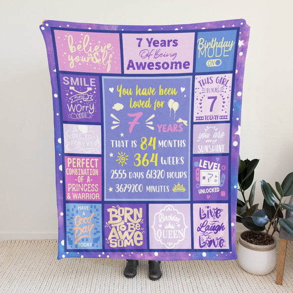 Birthday Gifts for Women Blanket, Happy Birthday Decorations Throw for Girls Her Friend Mom Sister Grandma Wife