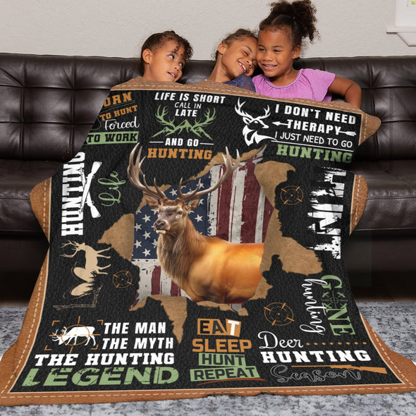 Deer Pattern Blanket Fleece Throw Blanket Super Soft Warm Gifts for Baby Girls Boys Kids Mom Grandma Room Decor