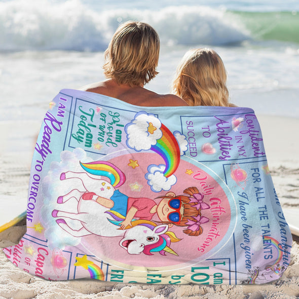 Unicorn Throw Blanket Super Soft Warm Cozy Fuzzy Plush Blanket Gifts for Girls Boys Kids Room Decor