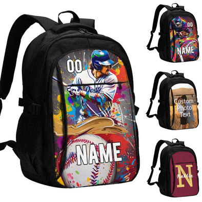 Custom Backpack with Name Personalized Travel Bags Customize for Adults Men Women Camping Casual