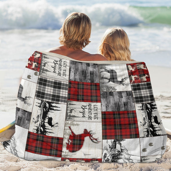 Deer Pattern Blanket Fleece Throw Blanket Super Soft Warm Gifts for Baby Girls Boys Kids Mom Grandma Room Decor