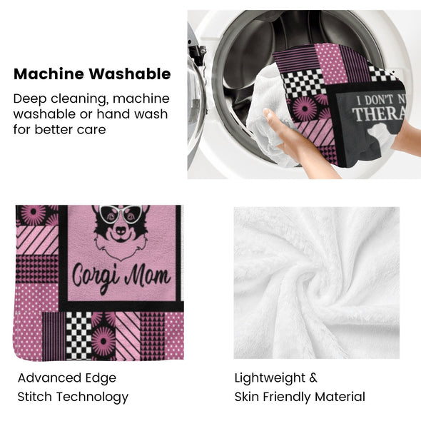 Corgi Blanket Fleece Throw Blanket Super Soft Warm Gifts for Baby Girls Boys Kids Mom Grandma Room Decor