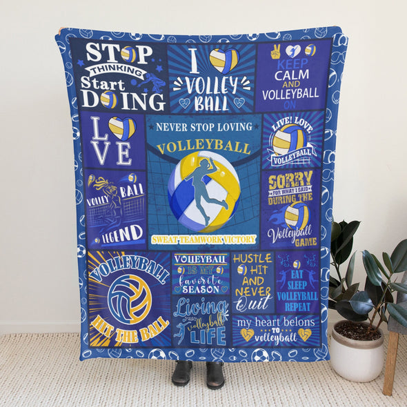 Volleyball Pattern Blanket Fleece Throw Blanket Super Soft Warm Gifts for Baby Girls Boys Kids Mom Grandma Room Decor