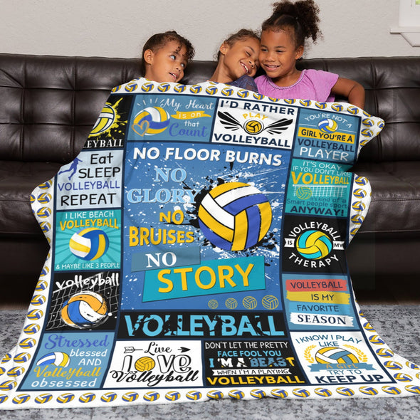 Volleyball Pattern Blanket Fleece Throw Blanket Super Soft Warm Gifts for Baby Girls Boys Kids Mom Grandma Room Decor