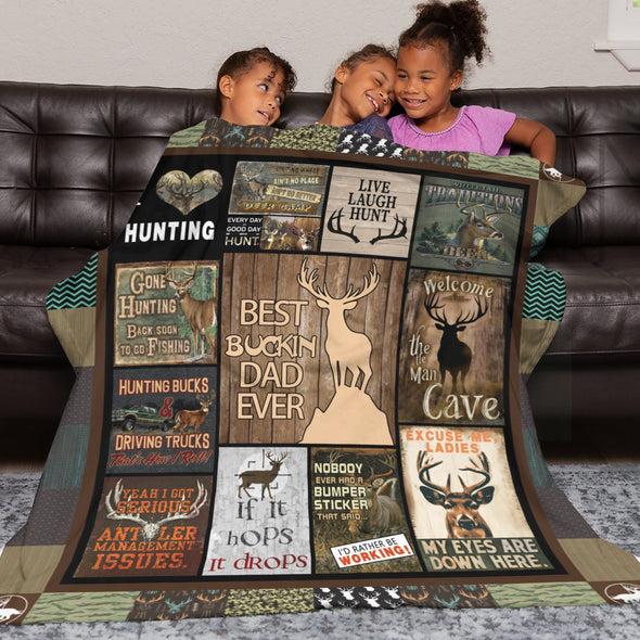 Deer Pattern Blanket Fleece Throw Blanket Super Soft Warm Gifts for Baby Girls Boys Kids Mom Grandma Room Decor