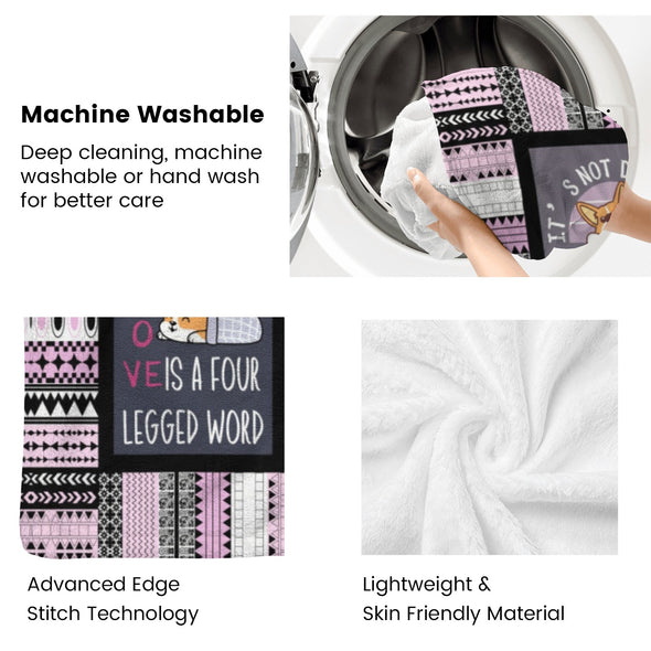 Corgi Blanket Fleece Throw Blanket Super Soft Warm Gifts for Baby Girls Boys Kids Mom Grandma Room Decor