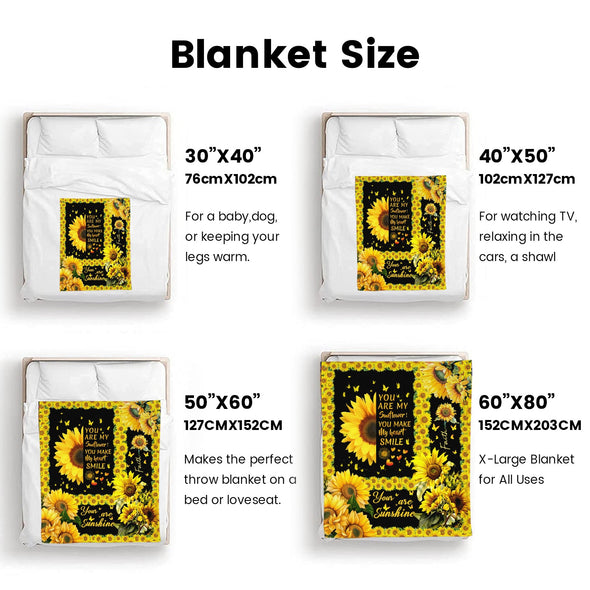 Sunflower Blanket Fleece Throw Blanket Super Soft Warm Gifts for Baby Girls Boys Kids Mom Grandma Room Decor