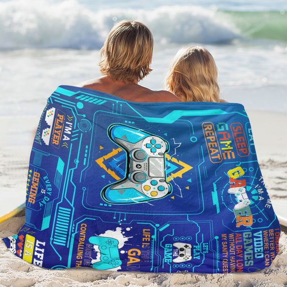 Gamer Blanket Fleece Throw Blanket Super Soft Warm Gifts for Baby Girls Boys Kids Mom Grandma Room Decor