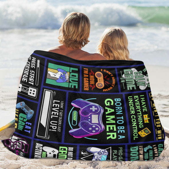Gamer Blanket Fleece Throw Blanket Super Soft Warm Gifts for Baby Girls Boys Kids Mom Grandma Room Decor