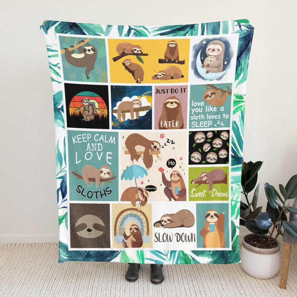 Sloth Blanket Gifts for Women Girls, Cozy Soft Sloths Throw Blanket for Men Kids Boys Christmas Birthday