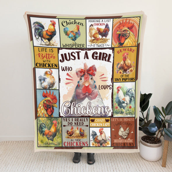 Chicken Pattern Blanket Fleece Throw Blanket Super Soft Warm Gifts for Baby Girls Boys Kids Mom Grandma Room Decor