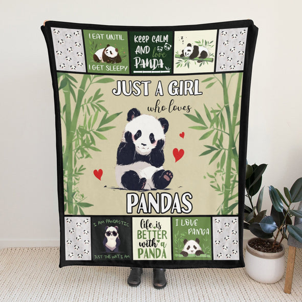 Panda Pattern Blanket Fleece Throw Blanket Super Soft Warm Gifts for Baby Girls Boys Kids Mom Grandma Room Decor