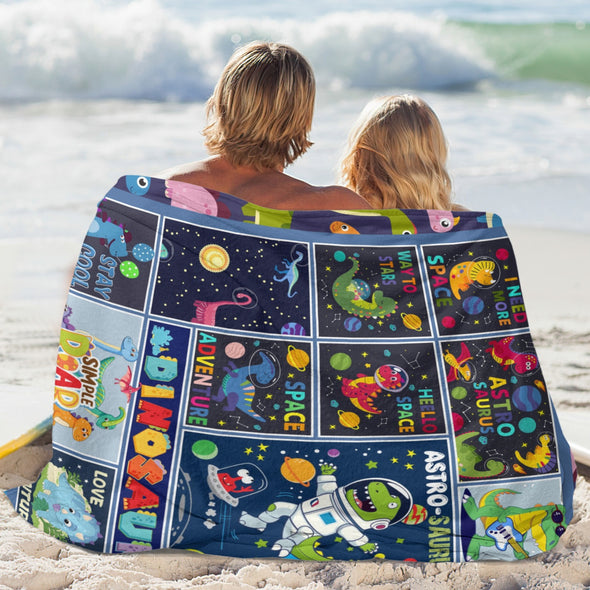 Dinosaur Blanket for Boys Kids Soft Flannel Blanket for Children's Toys are Suitable for Beds, Sofas and School Lunch Break-2-hml Balnket