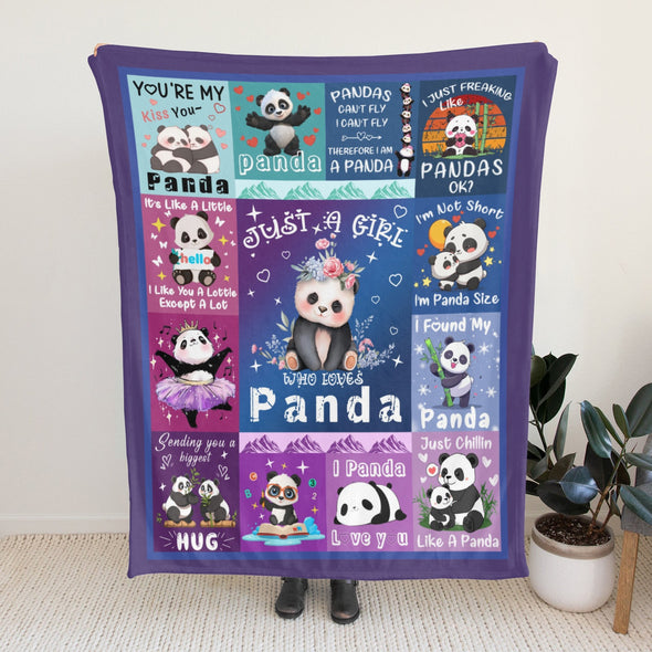 Panda Pattern Blanket Fleece Throw Blanket Super Soft Warm Gifts for Baby Girls Boys Kids Mom Grandma Room Decor