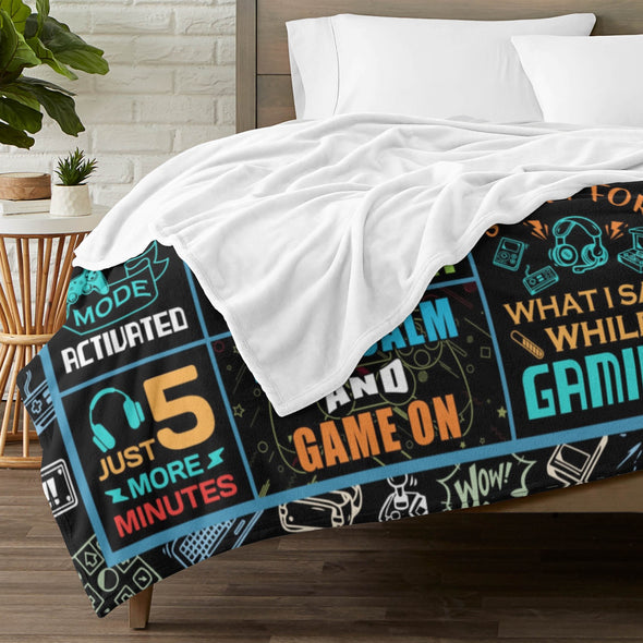 Gamer Blanket Fleece Throw Blanket Super Soft Warm Gifts for Baby Girls Boys Kids Mom Grandma Room Decor