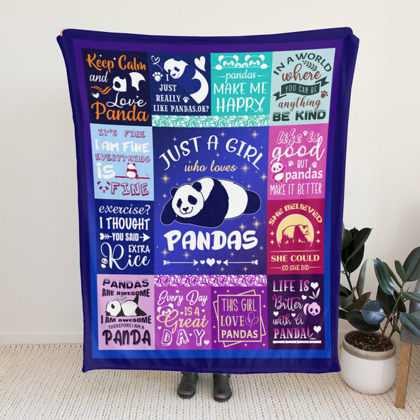 Panda Pattern Blanket Fleece Throw Blanket Super Soft Warm Gifts for Baby Girls Boys Kids Mom Grandma Room Decor