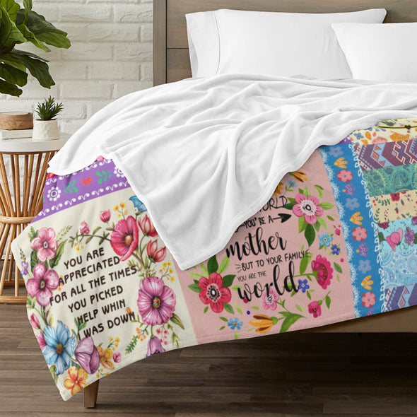 Mom Blanket Gifts for Mother's Day Christmas Birthday Throw from Daughter Son