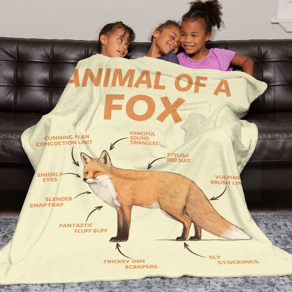 Fox Pattern Blanket Fleece Throw Blanket Super Soft Warm Gifts for Baby Girls Boys Kids Mom Grandma Room Decor
