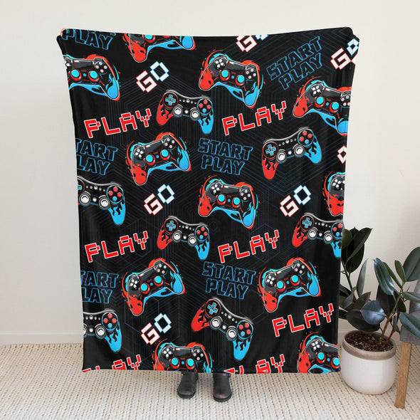 Gamer Blanket Fleece Throw Blanket Super Soft Warm Gifts for Baby Girls Boys Kids Mom Grandma Room Decor