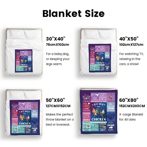 Chicken Pattern Blanket Fleece Throw Blanket Super Soft Warm Gifts for Baby Girls Boys Kids Mom Grandma Room Decor