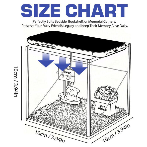 Personalized Dog Memorial Gifts 3D Projection Pet Holographic Digital House Custom with Name Dates for Cat Dog Lovers Desktop Ornaments Decor