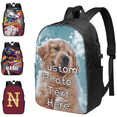 Custom Backpack with Name Personalized Travel Bag Customize for Adults Kids Boy Girl Men Women Camping Casual