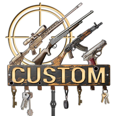 Personalized Metal Key Holder Custom Family Name Rack Hooks for Wall Mount Home Living Room Kitchen Decor Housewarming Wedding Gift