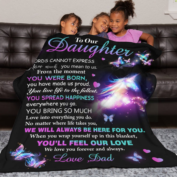 Unicorn Throw Blanket Super Soft Warm Cozy Fuzzy Plush Blanket Gifts for Girls Boys Kids Room Decor