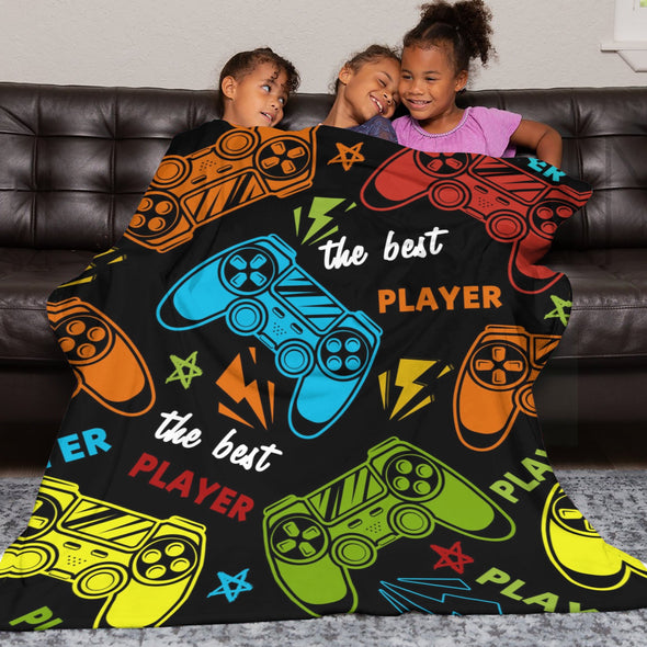 Gamer Blanket Fleece Throw Blanket Super Soft Warm Gifts for Baby Girls Boys Kids Mom Grandma Room Decor