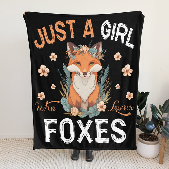 Fox Pattern Blanket Fleece Throw Blanket Super Soft Warm Gifts for Baby Girls Boys Kids Mom Grandma Room Decor