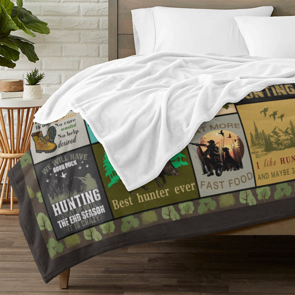 Deer Pattern Blanket Fleece Throw Blanket Super Soft Warm Gifts for Baby Girls Boys Kids Mom Grandma Room Decor