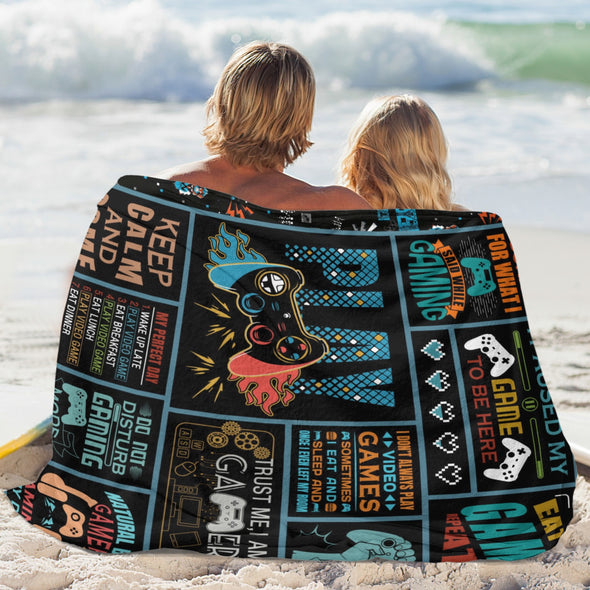 Gamer Blanket Fleece Throw Blanket Super Soft Warm Gifts for Baby Girls Boys Kids Mom Grandma Room Decor