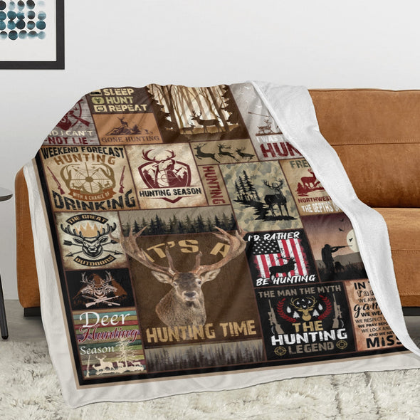 Deer Pattern Blanket Fleece Throw Blanket Super Soft Warm Gifts for Baby Girls Boys Kids Mom Grandma Room Decor