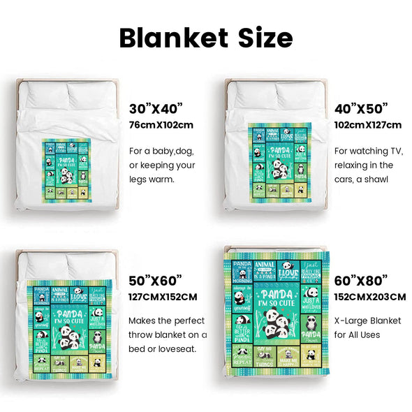 Panda Pattern Blanket Fleece Throw Blanket Super Soft Warm Gifts for Baby Girls Boys Kids Mom Grandma Room Decor