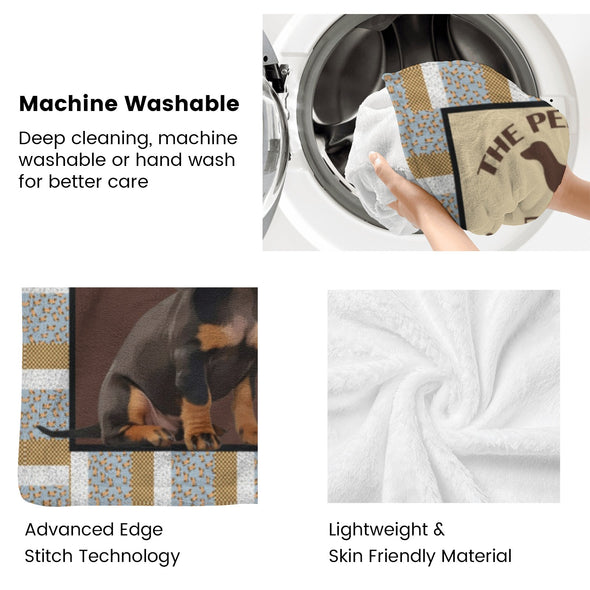 Dachshund Pattern Blanket Fleece Throw Blanket Super Soft Warm Gifts for Baby Girls Boys Kids Mom Grandma Room Decor