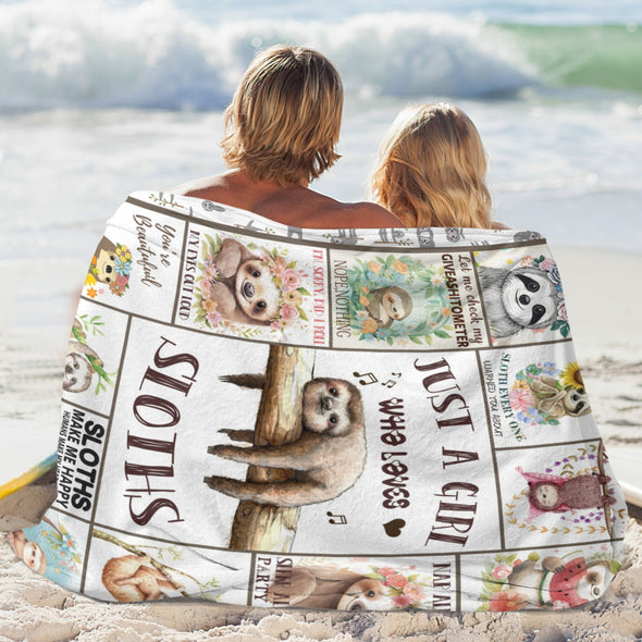 Sloth Blanket Gifts for Women Girls, Cozy Soft Sloths Throw Blanket for Men Kids Boys Christmas Birthday