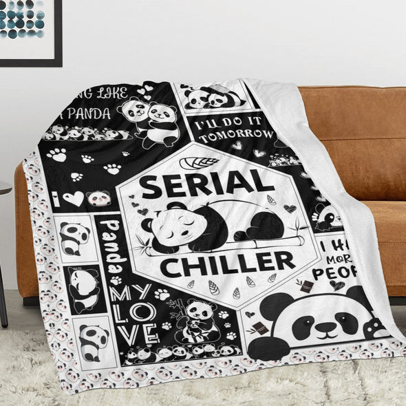 Panda Pattern Blanket Fleece Throw Blanket Super Soft Warm Gifts for Baby Girls Boys Kids Mom Grandma Room Decor