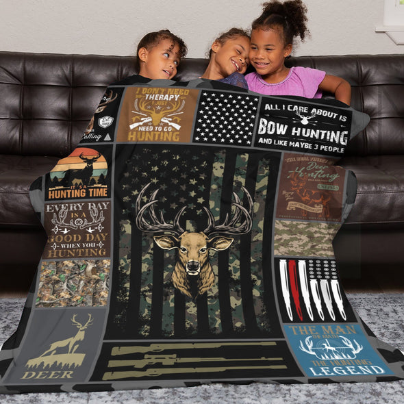 Deer Pattern Blanket Fleece Throw Blanket Super Soft Warm Gifts for Baby Girls Boys Kids Mom Grandma Room Decor