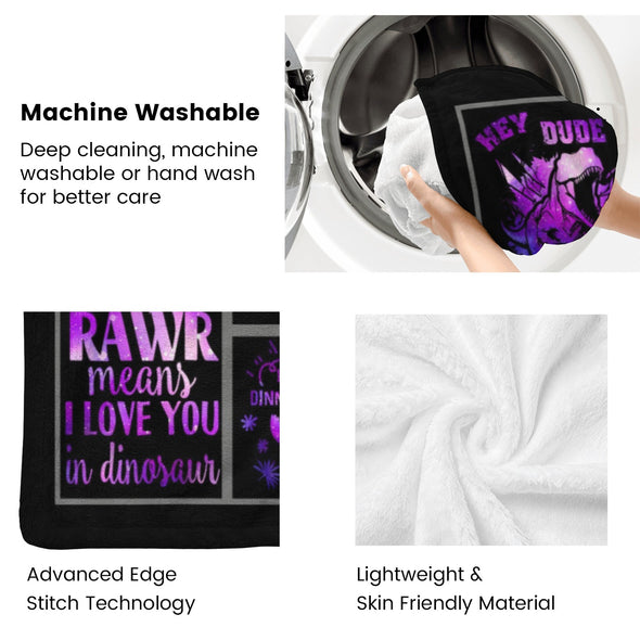 Dinosaur Blanket for Boys Kids Soft Flannel Blanket for Children's Toys are Suitable for Beds, Sofas and School Lunch Break-2-hml Balnket