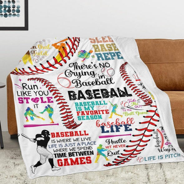 Baseball Pattern Blanket Fleece Throw Blanket Super Soft Warm Gifts for Baby Girls Boys Kids Mom Grandma Room Decor