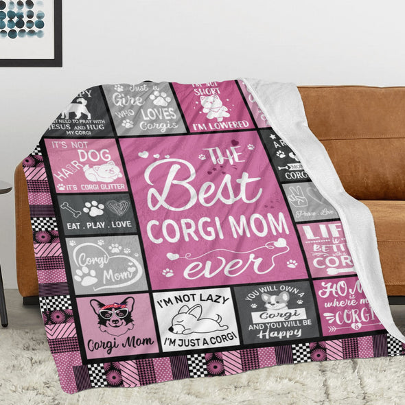 Corgi Blanket Fleece Throw Blanket Super Soft Warm Gifts for Baby Girls Boys Kids Mom Grandma Room Decor
