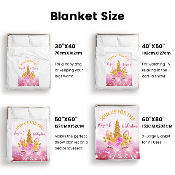 Unicorn Throw Blanket Super Soft Warm Cozy Fuzzy Plush Blanket Gifts for Girls Boys Kids Room Decor