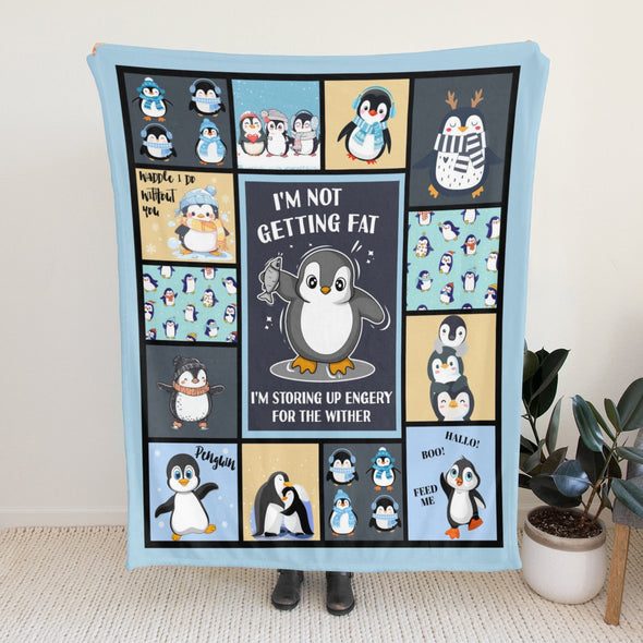 Penguin Blanket Fleece Throw Blanket Super Soft Warm Gifts for Baby Girls Boys Kids Mom Grandma Room Decor