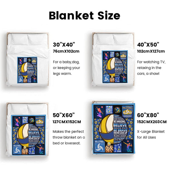 Volleyball Pattern Blanket Fleece Throw Blanket Super Soft Warm Gifts for Baby Girls Boys Kids Mom Grandma Room Decor