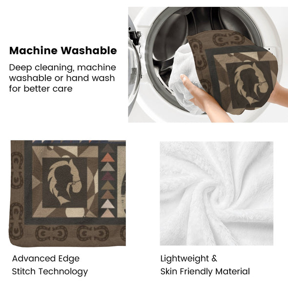 Horse Blanket Gift for Women Girl Who Loves Horses for Sofa Couch Bed Room Birthday Decor Bed Travel